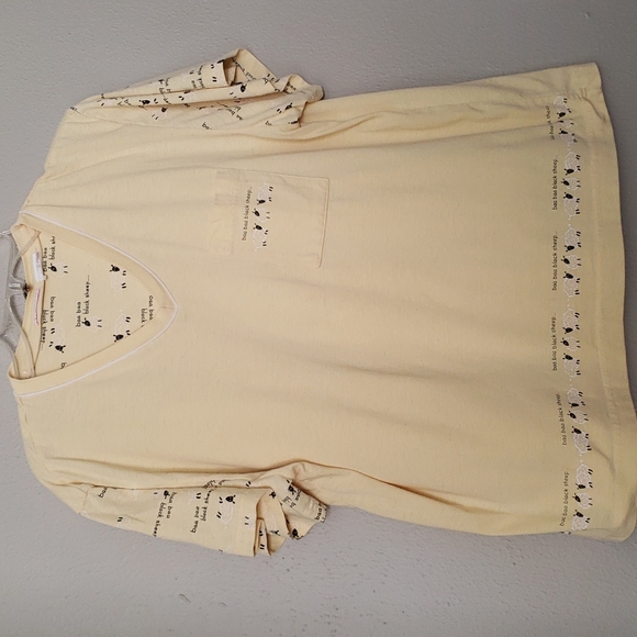 Baa Baa Black Sheep PJ Shorts Top Set L So Cute - Picture 1 of 7